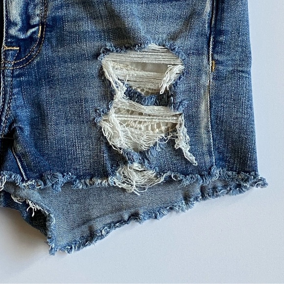 American Eagle High Rise Shortie shorts Lace pockets Cut Off size 4 Shorts EUC - Picture 6 of 16